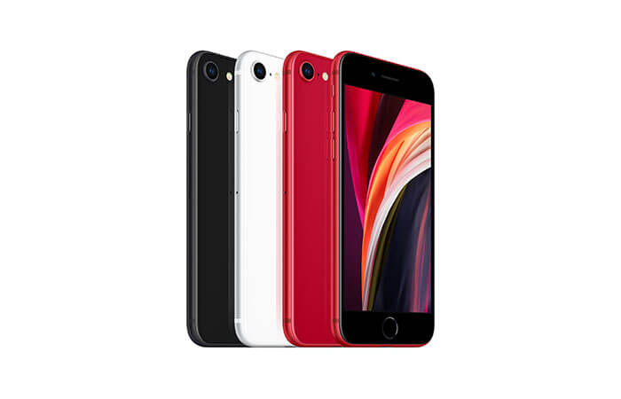 4 iPhone SE 2020 in diffrent colors