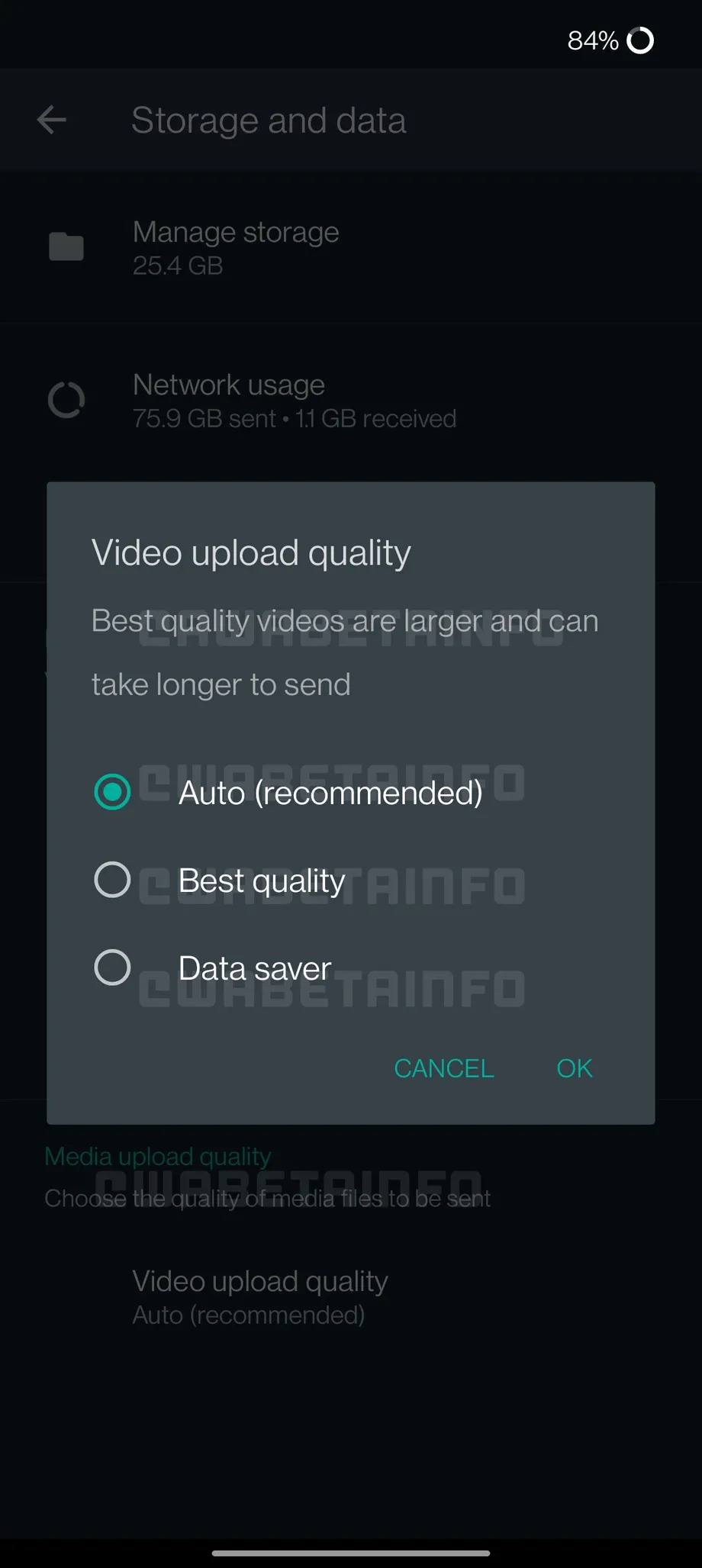 WA VIDEO QUALITY ANDROID 1