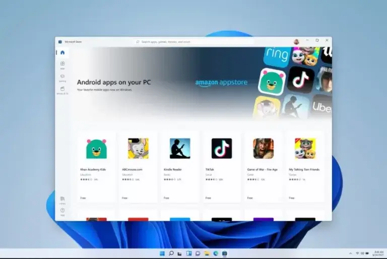 ویندوز ۱۱ در زمان عرضه از اپلیکیشن های اندروید پشتیبانی نخواهد کرد
