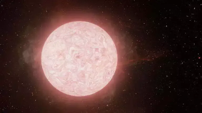 ستاره شناسان لحظه انفجار یک ستاره غول پیکر سرخ را ثبت کردند