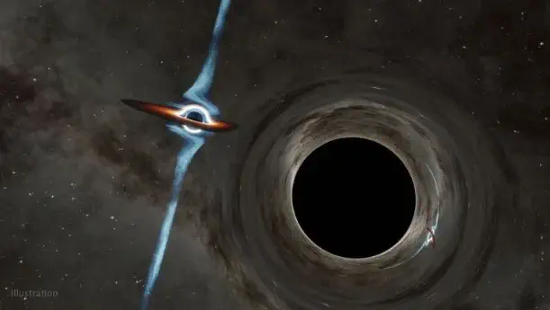 کشف قرن: دو سیاه چاله نادر که در حال برخورد با هم هستند