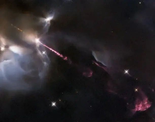 ثبت تصویر هیجان انگیز از فوران یک ستاره جوان توسط تلسکوپ فضایی هابل