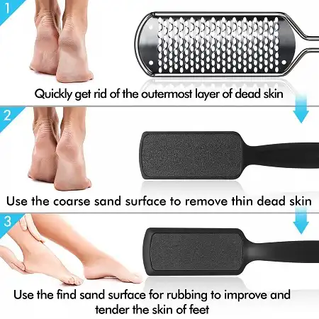 استفاده از سوهان و رنده پا برای رفع سلول‌های مرده پوست پا
