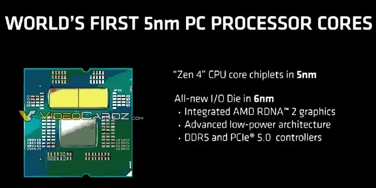 مشخصات پردازنده ۵ نانومتری Zen 4 شرکت AMD فاش شد