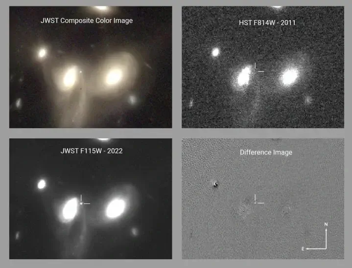 تلسکوپ‌ جیمز وب تصویر اولین سوپرنوا را ثبت کرد