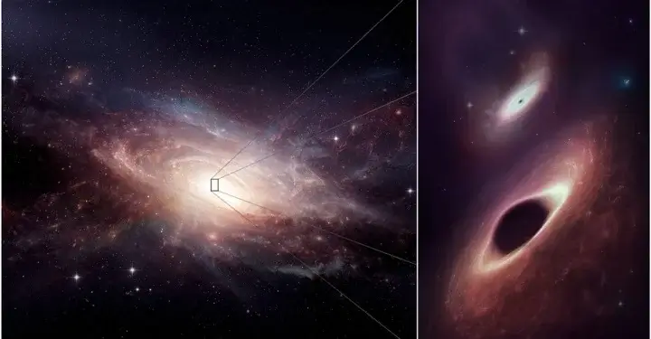 کشف عجیب دو سیاه چاله در فاصله نزدیک به هم