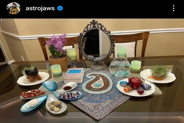 تصویر خارقالعاده سفره هفتسین در فضا! 1 تصویر خارقالعاده سفره هفتسین در فضا!